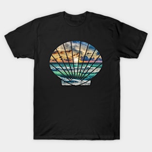 Sunset Beach Sea Shell T-Shirt